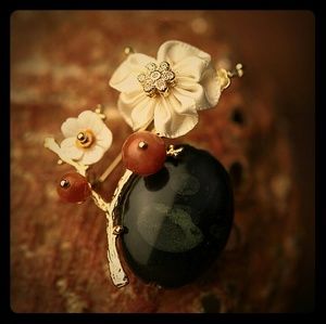 floral brooch badge lady girl exquisite jewelry